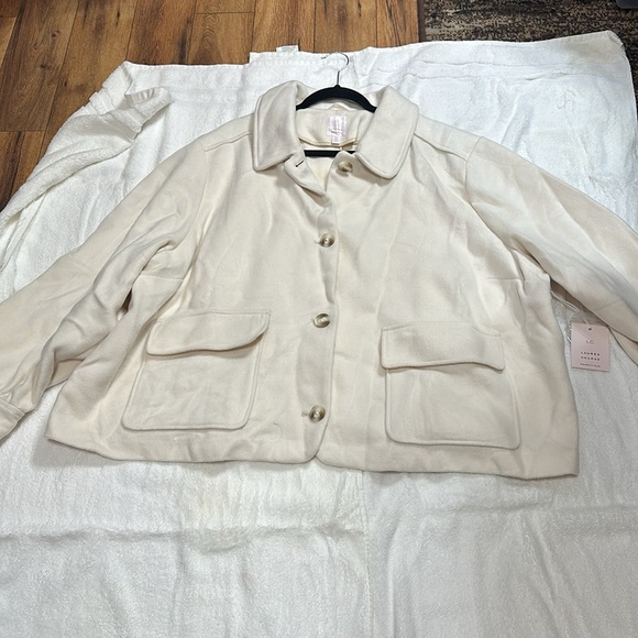 LC Lauren Conrad Off White Coat - Picture 2 of 14
